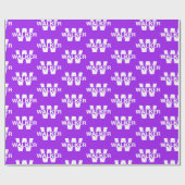 Elegant gepersonaliseerde monogram naam - Paarse c Cadeaupapier (Vlak)