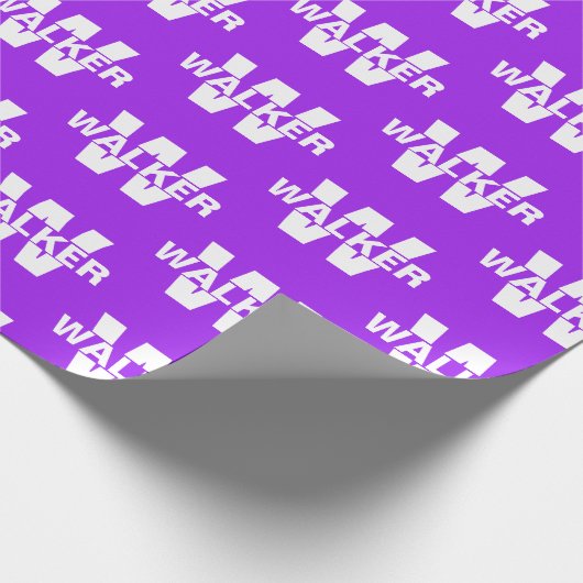 Elegant gepersonaliseerde monogram naam - Paarse c Cadeaupapier (Hoek)