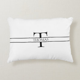 Elegant Gepersonaliseerde Monogrammen Douane Naam Accent Kussen