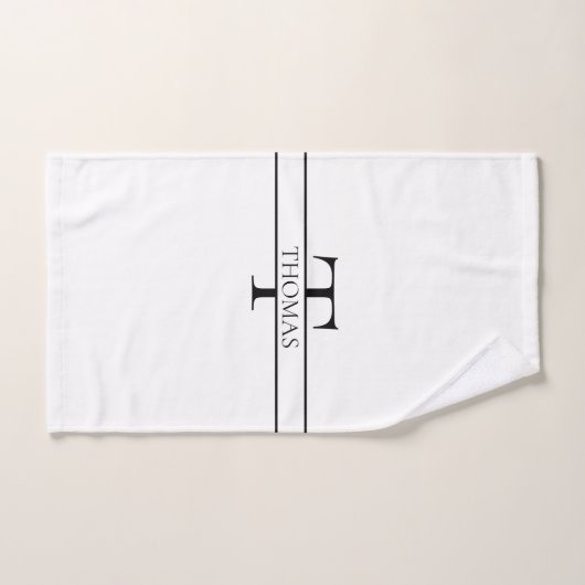 Elegant Gepersonaliseerde Monogrammen Douane Naam Bad Handdoek (Handdoek)