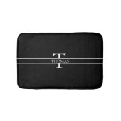 Elegant Gepersonaliseerde Monogrammen Douane Naam Badmat (Voorkant)