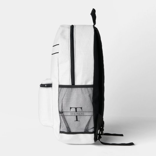 Elegant Gepersonaliseerde Monogrammen Douane Naam Bedrukte Rugzak (Rechts)