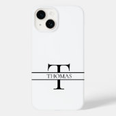 Elegant Gepersonaliseerde Monogrammen Douane Naam Case-Mate iPhone Case (Achterkant)