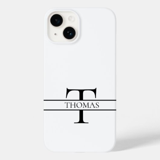 Elegant Gepersonaliseerde Monogrammen Douane Naam Case-Mate iPhone Case (Achterkant)