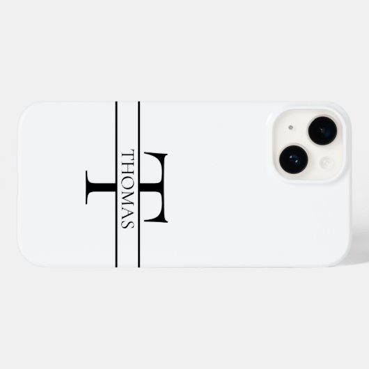 Elegant Gepersonaliseerde Monogrammen Douane Naam Case-Mate iPhone Case (Achterkant (horizontaal))