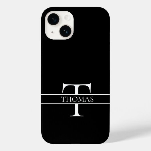 Elegant Gepersonaliseerde Monogrammen Douane Naam Case-Mate iPhone Case (Achterkant)