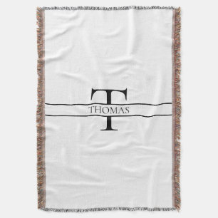 Elegant Gepersonaliseerde Monogrammen Douane Naam Deken