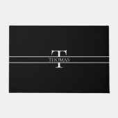 Elegant Gepersonaliseerde Monogrammen Douane Naam Deurmat (Voorkant)