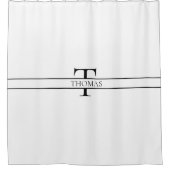 Elegant Gepersonaliseerde Monogrammen Douane Naam Douchegordijn (Voorkant)