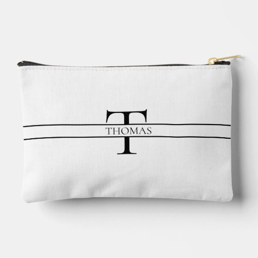 Elegant Gepersonaliseerde Monogrammen Douane Naam Etui (Achterkant)