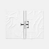 Elegant Gepersonaliseerde Monogrammen Douane Naam Fleece Deken (Voorkant (Horizontaal))