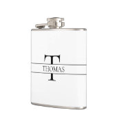 Elegant Gepersonaliseerde Monogrammen Douane Naam Heupfles (Links)