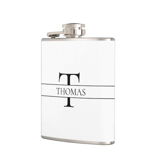 Elegant Gepersonaliseerde Monogrammen Douane Naam Heupfles (Links)