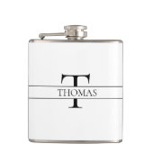 Elegant Gepersonaliseerde Monogrammen Douane Naam Heupfles (Voorkant)