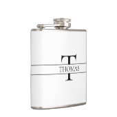 Elegant Gepersonaliseerde Monogrammen Douane Naam Heupfles (Rechts)