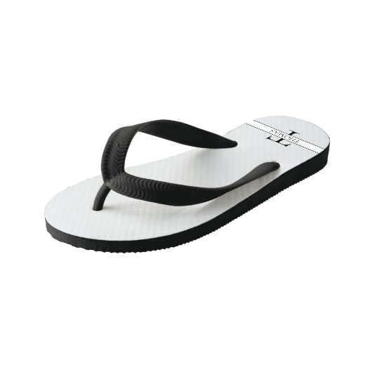 Elegant Gepersonaliseerde Monogrammen Douane Naam Kinder Teenslippers (Schuin)