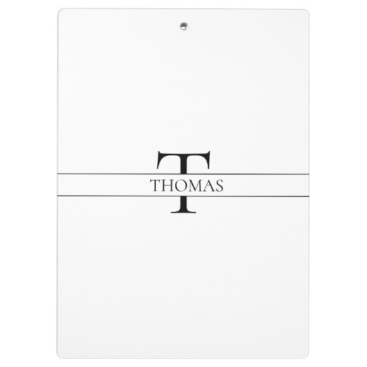 Elegant Gepersonaliseerde Monogrammen Douane Naam Klembord (Achterkant)