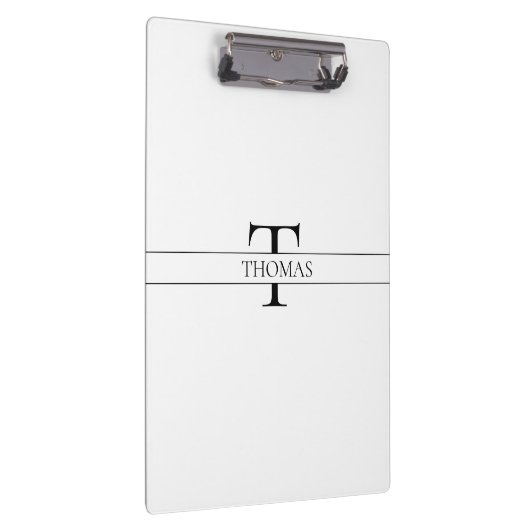 Elegant Gepersonaliseerde Monogrammen Douane Naam Klembord (Rechts)