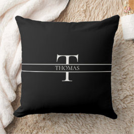 Elegant Gepersonaliseerde Monogrammen Douane Naam Kussen