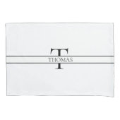 Elegant Gepersonaliseerde Monogrammen Douane Naam Kussensloop (Voorkant)