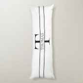 Elegant Gepersonaliseerde Monogrammen Douane Naam Lichaamskussen (Achterkant (Verticaal))