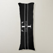 Elegant Gepersonaliseerde Monogrammen Douane Naam Lichaamskussen (Voorkant Verticaal)