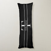 Elegant Gepersonaliseerde Monogrammen Douane Naam Lichaamskussen (Achterkant (Verticaal))