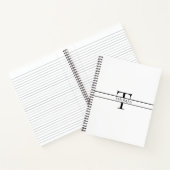 Elegant Gepersonaliseerde Monogrammen Douane Naam Notitieboek (Binnen)