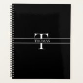 Elegant Gepersonaliseerde Monogrammen Douane Naam Planner (Voorkant)