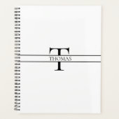 Elegant Gepersonaliseerde Monogrammen Douane Naam Planner (Voorkant)