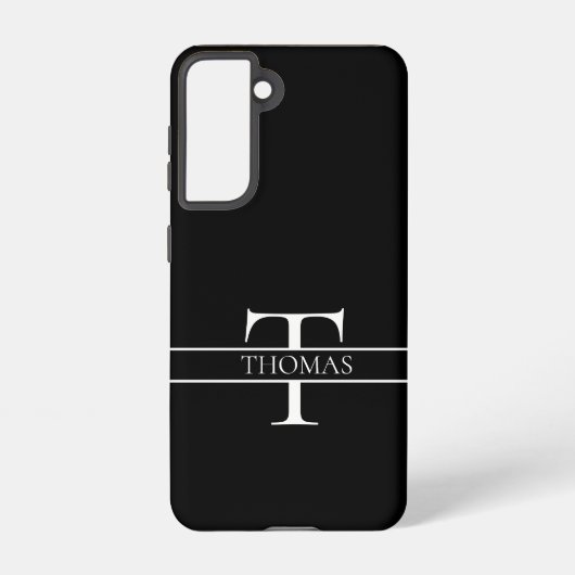 Elegant Gepersonaliseerde Monogrammen Douane Naam Samsung Galaxy Hoesje (Achterkant)