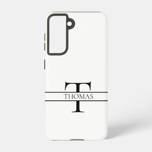 Elegant Gepersonaliseerde Monogrammen Douane Naam Samsung Galaxy Hoesje (Achterkant)