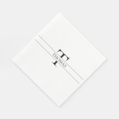 Elegant Gepersonaliseerde Monogrammen Douane Naam Servet (Hoek)