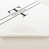 Elegant Gepersonaliseerde Monogrammen Douane Naam Sherpa Deken (3/4)