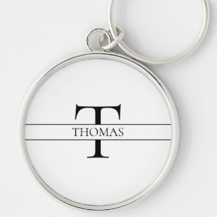 Elegant Gepersonaliseerde Monogrammen Douane Naam Sleutelhanger