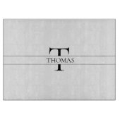 Elegant Gepersonaliseerde Monogrammen Douane Naam Snijplank (Voorkant)