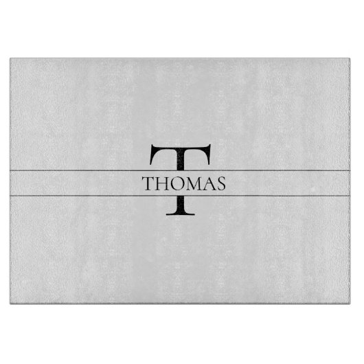 Elegant Gepersonaliseerde Monogrammen Douane Naam Snijplank (Voorkant)