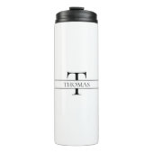 Elegant Gepersonaliseerde Monogrammen Douane Naam Thermosbeker (Voorkant)