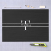 Elegant Gepersonaliseerde Monogrammen Douane Naam Tissuepapier (Craft)