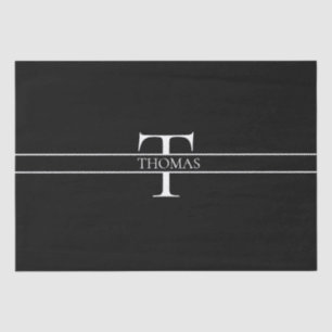 Elegant Gepersonaliseerde Monogrammen Douane Naam Tissuepapier