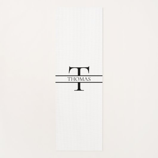 Elegant Gepersonaliseerde Monogrammen Douane Naam Yogamat (Voorkant)