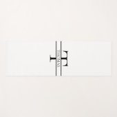 Elegant Gepersonaliseerde Monogrammen Douane Naam Yogamat (Voorkant (horizontaal))