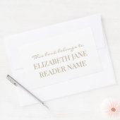 Elegant gepersonaliseerde naam gouden bookplate la rechthoekige sticker (Envelop)