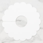 Elegant gepersonaliseerde namen chic white wijnglaslabel (Achterkant)