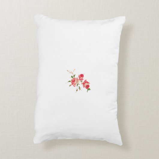 elegant gepersonaliseerde pasgetrouwde koppel naam accent kussen (Achterkant (Verticaal))