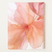 Elegant Gepersonaliseerde Perzik Bloemen Vrouwelij Planner (Achterkant)