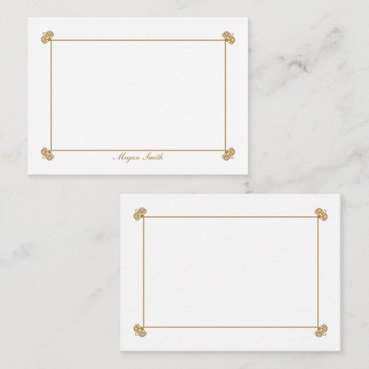 Elegant, gepersonaliseerde platte notitiekaarten notitiekaartje (Voorkant / Achterkant)