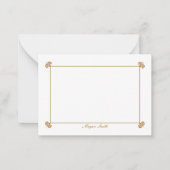 Elegant, gepersonaliseerde platte notitiekaarten notitiekaartje (Voorkant)