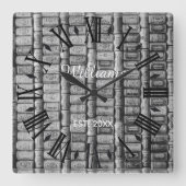 Elegant gepersonaliseerde Wijnkurk Square Wall klo Vierkante Klok (Voorkant)