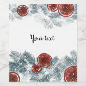 Elegant gepersonaliseerde winter wijn etiket (Enkel label)